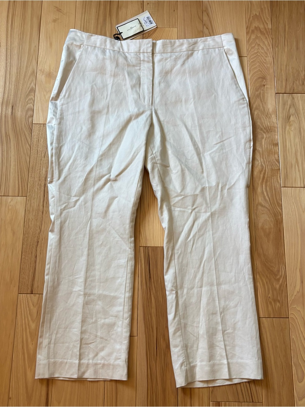 NEW By Malene Birger Linen Cotton Blend Ankle Pants
